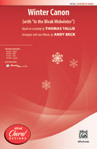 Winter Canon SATB choral sheet music cover